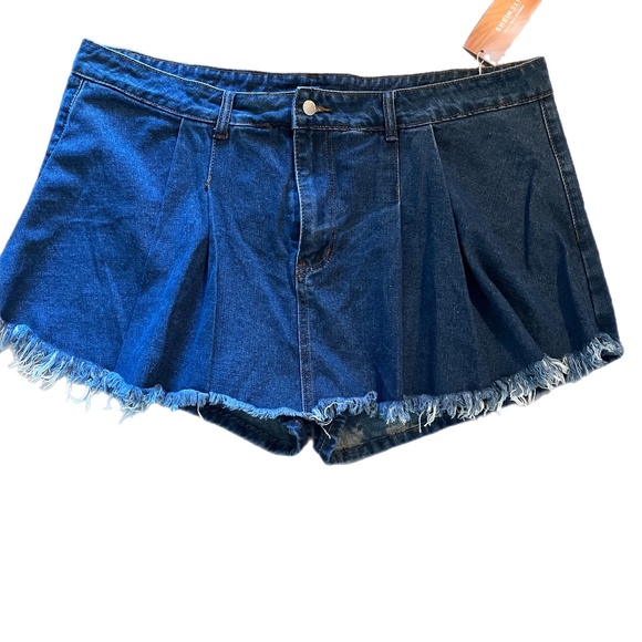 Shein SXY Pants - NWT sexy denim Skort skater hippie boho rockabilly punk size 22